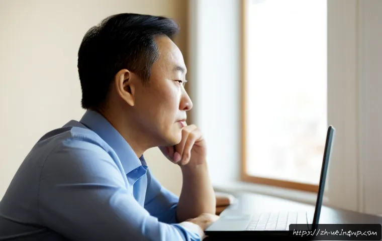 투자 심리학과 행동재무학의 차이점 - Photorealistic investment psychology concept, mature investor seated alone at a clean home office de...